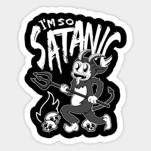 Evil Devil I'M So Satanic Lucifer Baphomet Horns Hell Skulls Sticker